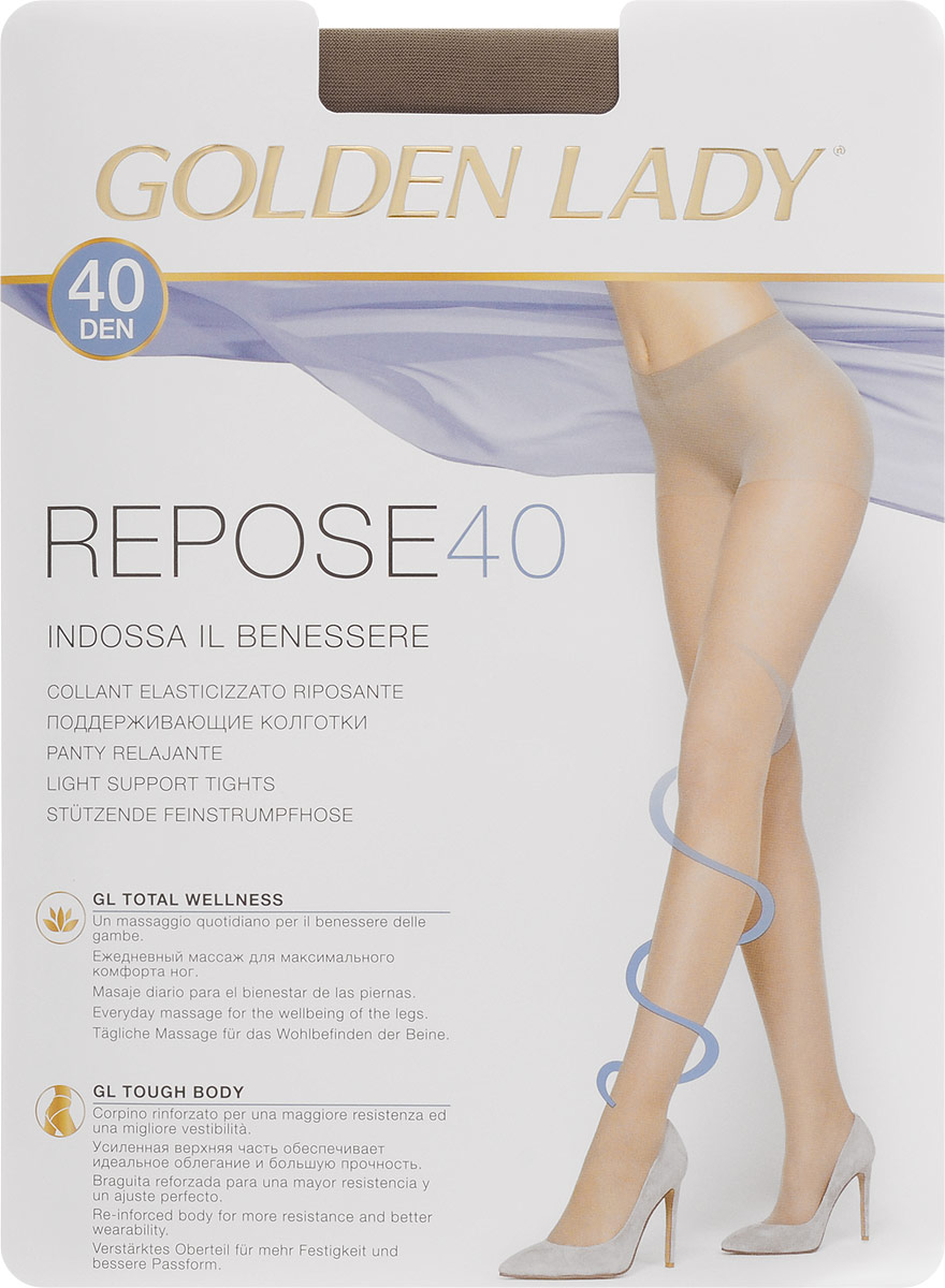 Колготки женские Golden Lady Repose 40, цвет: натуральный. SSP-001402. Размер 3