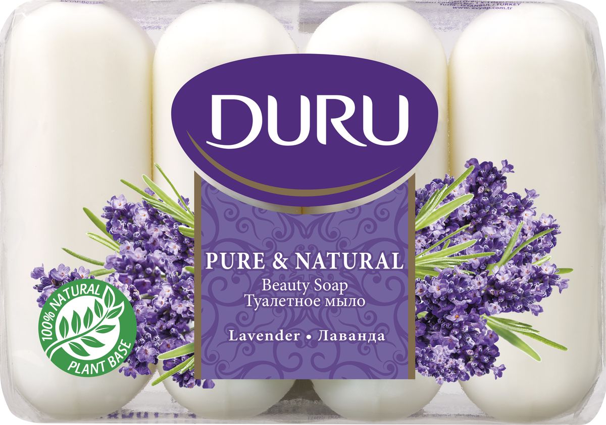 Duru Pure&NatМыло Лаванда э/пак 4*85г800295522 Duru Pure&NatМыло Лаванда э/пак 4*85г800295522Бережное туалетное мыло с нежными природными ароматами