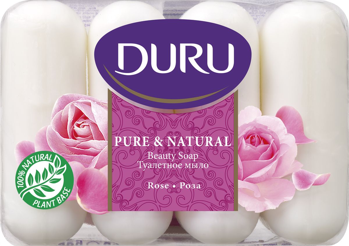 Duru Pure&NatМыло Роза э/пак 4*85г