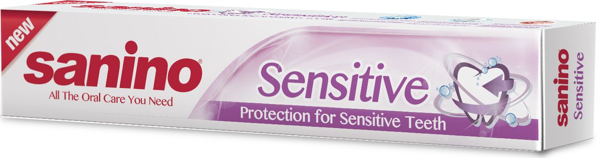 Sanino Зубная паста Sensitive Защита для чувствительных зубов 100мл800914025 Sanino Зубная паста Sensitive Защита для чувствительных зубов 100мл800914025Зубная паста Sanino делает улыбку светлой и здоровой благодаря защищающим компонентам в составе пасты. Sanino «Защита для чувствительных зубов» забота об эмали и предотвращение проблемы чувствительности.