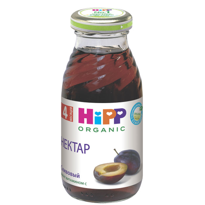 Hipp Нектар сливовый, с 4 месяцев, 200 г9062300102670 Hipp Нектар сливовый, с 4 месяцев, 200 г9062300102670В сливе содержится каротин, соли калия, витамин PP. Сливовый сок выводит из организма холестерин, воду и соли, нормализует работу желудочно-кишечного тракта, понижает кислотность желудочного сока. Рекомендуется детям с 4 месяцев, начиная с минимальной дозы после одного из утренних кормлений, постепенно увеличивая в течение 5-7 дней до 20-30 мл.