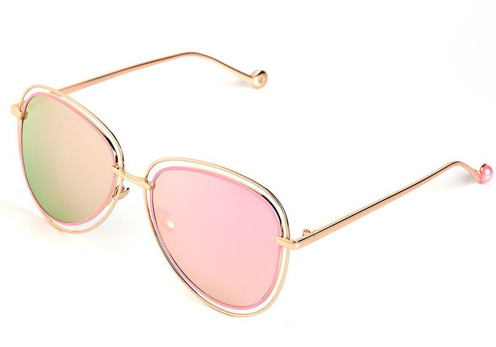 Очки солнцезащитные женские Selena, цвет: золотистый, розовый. 80035501
