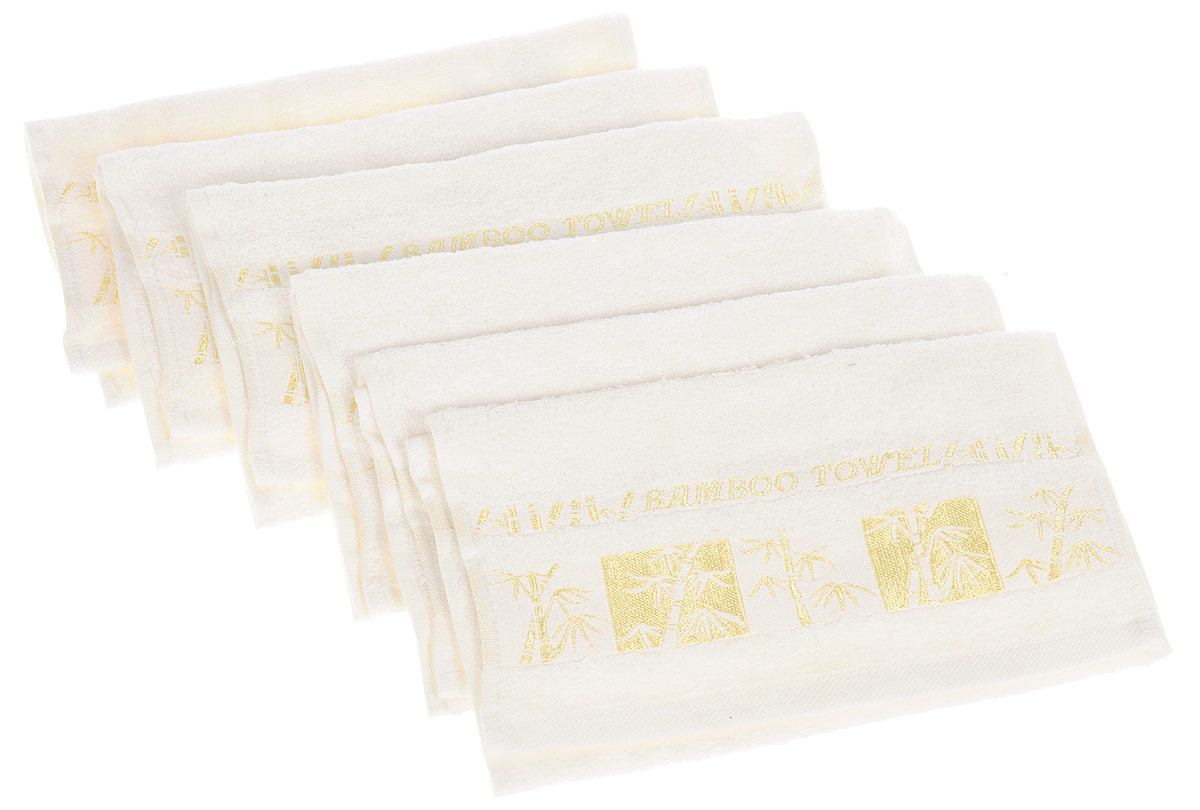 Набор полотенец Brielle Bamboo Gold, цвет: кремовый, 30 х 50 см, 6 шт1211 Набор полотенец Brielle Bamboo Gold, цвет: кремовый, 30 х 50 см, 6 шт1211Набор Brielle Bamboo Gold состоит из шести полотенец, выполненных на 70% из бамбука и на 30% из хлопка. Изделия отлично впитывают влагу, быстро сохнут, сохраняют яркость цвета и не теряют формы даже после многократных стирок. Полотенца Brielle Bamboo Gold очень практичны и неприхотливы в уходе. Такой набор послужит приятным подарком.