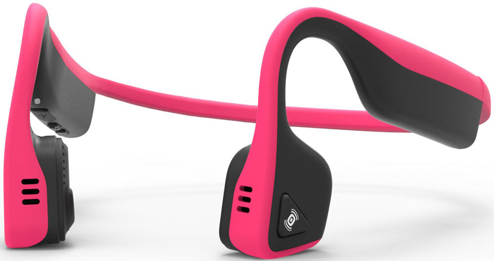 Aftershokz Trekz Titanium AS600, Pink беспроводные наушникиAS600PK Aftershokz Trekz Titanium AS600, Pink беспроводные наушникиAS600PKAftershokz Trekz Titanium AS600 - самые безопасные и комфортные наушники со звуком премиум качества.Разработчики Trekz Titanium улучшили концепт беспроводных наушников с костной проводимостью звука, соединив его со своими фирменными аудио технологиями, в результате чего на свет появились новые, ультра-современные беспроводные наушники для спорта Trekz Titanium.Корпус наушников защищён от влаги и пота, поэтому их можно использовать для пробежек и тренировок, в том числе на улице, даже под небольшим дождём.Наушники оснащены встроенным микрофоном с технологий шумоподавления, позволяющей с комфортом вести телефонные разговоры.Благодаря особенностям технологии костной проводимости звука ни музыка, которую слушает владелец, ни слова, которые произносит по телефону его собеседник, не слышны окружающим людям.