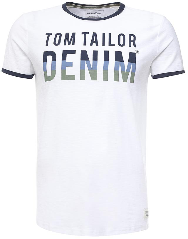 Футболка мужская Tom Tailor Denim, цвет: белый, темно-синий. 1037950.00.12_2000. Размер M (48)1037950.00.12_2000 Футболка мужская Tom Tailor Denim, цвет: белый, темно-синий. 1037950.00.12_2000. Размер M (48)1037950.00.12_2000Мужская футболка Tom Tailor выполнена из хлопка. Модель с круглым вырезом горловины и короткими стандартными рукавами. Спереди оформлена принтом с надписями.