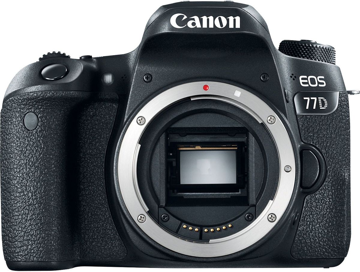 Canon EOS 77D Body цифровая зеркальная фотокамера1892C003 Canon EOS 77D Body цифровая зеркальная фотокамера1892C003Canon EOS 77D откроет вам новые творческие возможности в создании фотографий.Откройте для себя новые объекты и способы съемки. Современная система автофокусировки настраивает резкость именно там, где это необходимо, как при использовании оптического видоискателя, так и при использовании сенсорного экрана с высоким разрешением. Серийная съемка со скоростью до 6 кадров/сек. позволяет запечатлеть даже мимолетное выражение лица.Датчик изображения APS-C нового поколения позволяет создавать изображения с высокой детализацией даже в ярко освещенных и затененных местах. Самая быстрая в мире система автофокусировки в режиме Live View обеспечивает резкость изображений даже при съемке быстро движущихся объектов.Снимайте видео Full HD с кинематографическими эффектами малой глубины резкости и динамической передачей движения с частотой до 60 кадров/сек. Автофокусировка Dual Pixel CMOS AF сохраняет четкость объектов при изменении вашего положения, а встроенная система стабилизации изображения по 5 осям позволяет создавать плавное видео.Функции камеры EOS 77D, такие как колесо управления и сенсорный ЖК-экран с регулируемым углом наклона, дают вам больше возможностей управления и свободу творчества. На верхнем ЖК-экране отображается информация о настройках камеры.Сочетание беспроводных технологий Wi-Fi, Bluetooth и NFC значительно упрощает подключение к совместимым мобильным устройствам iOS и Android. Управляйте камерой дистанционно, в том числе в режиме Live View со смартфона или планшета, и делитесь изображениями с друзьями при помощи облачных сервисов.Общее количество пикселей: 25,8 Мпикс