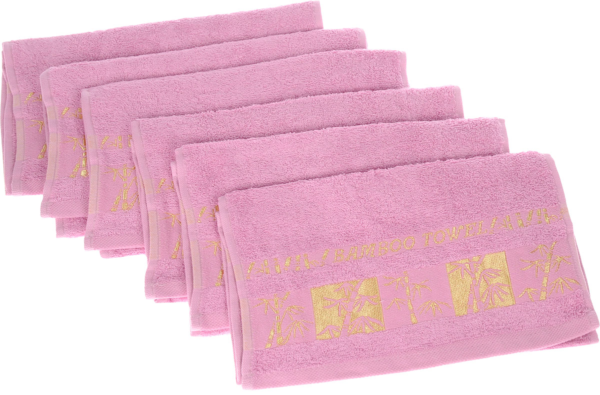 Набор полотенец Brielle Bamboo Gold, цвет: розовый, 30 х 50 см, 6 шт1211 Набор полотенец Brielle Bamboo Gold, цвет: розовый, 30 х 50 см, 6 шт1211Набор Brielle Bamboo Gold состоит из шести полотенец, выполненных на 70% из бамбука и на 30% из хлопка. Изделия отлично впитывают влагу, быстро сохнут, сохраняют яркость цвета и не теряют формы даже после многократных стирок. Полотенца Brielle Bamboo Gold очень практичны и неприхотливы в уходе. Такой набор послужит приятным подарком.