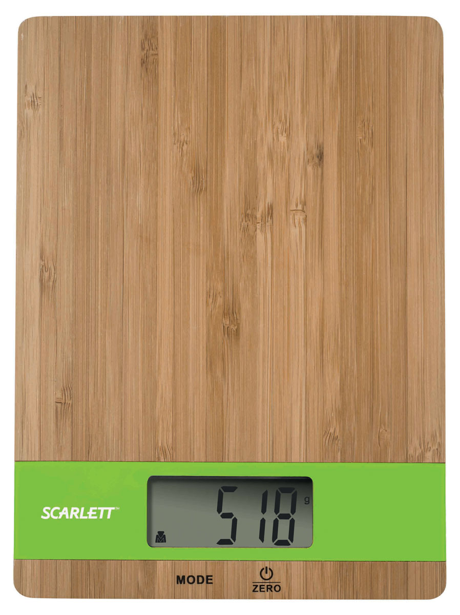 Scarlett SC-KS57P01, Bamboo Green весы кухонныеSC-KS57P01_G Scarlett SC-KS57P01, Bamboo Green весы кухонныеSC-KS57P01_GКухонные электронные весы Scarlett SC-KS57P01 - незаменимые помощники современной хозяйки. Они помогут точно взвесить любые продукты и ингредиенты. Кроме того, позволят людям, соблюдающим диету, контролировать количество съедаемой пищи и размеры порций. Предназначены для взвешивания продуктов с точностью измерения 1 грамм.