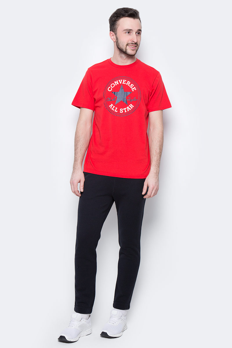 Футболка мужская Converse Knitted SS Crew Tee, цвет: красный. 10002848934. Размер S (46)10002848934 Футболка мужская Converse Knitted SS Crew Tee, цвет: красный. 10002848934. Размер S (46)10002848934Футболка Converse - оптимальный вариант для активного отдыха и повседневного использования. Модель выполнена из хлопка, что обеспечивает максимально комфортные ощущения во время использования. Крупный принт на груди придает изделию оригинальность.