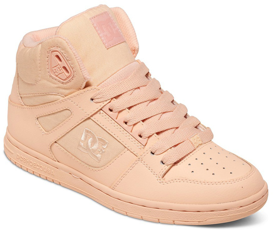 Кеды женские DC Shoes Rebound High, цвет: персиковый. 302164-PCR. Размер 8,5B (40)302164-PCR Кеды женские DC Shoes Rebound High, цвет: персиковый. 302164-PCR. Размер 8,5B (40)302164-PCRКлассические высокие женские кеды, обеспечивающие максимальный комфорт и поддержку благодаря вспененному манжету и язычку. Выигрышное сочетание кожи и премиум текстиля обеспечит не только долговечность и надежность конструкции, но и отличный внешний вид, добавляющий стиля городскому луку.