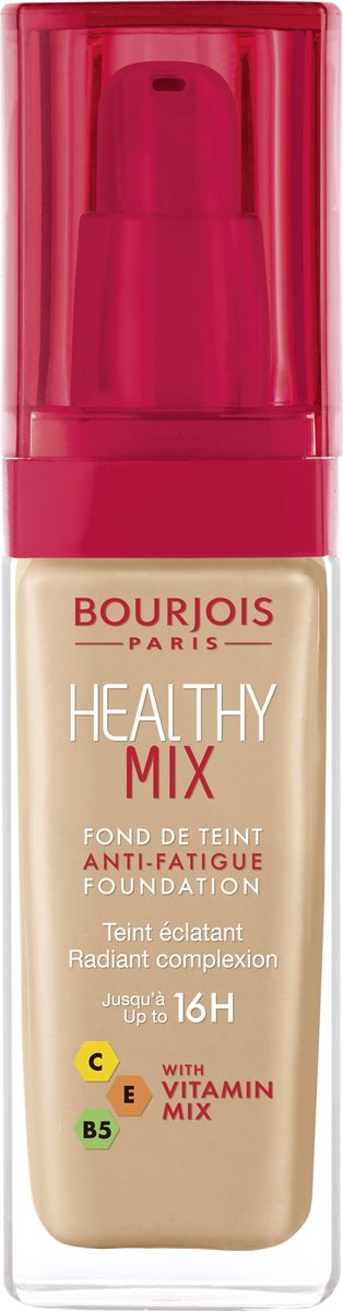 Bourjois Тональный Крем Healthy Mix Relaunch Тон 5429199601054 Bourjois Тональный Крем Healthy Mix Relaunch Тон 5429199601054Тональный крем Healthy Mix, обогащенный витаминами, скрывает следы усталости и несовершенства тона, усиливая естественное сияние.