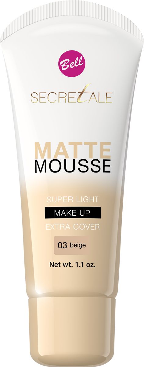 Bell Крем-мусс Тональный Матирующий Secretale Matte Mousse Тон 03BflS003 Bell Крем-мусс Тональный Матирующий Secretale Matte Mousse Тон 03BflS003Эффект пудры - без повторного нанесения: легок в применении, длительный матовый эффект, идеально скрывает несовершенства кожи.