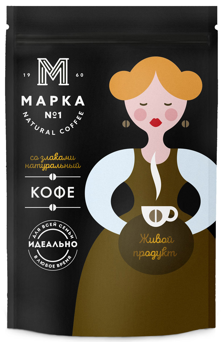 Марка №1 Кофе растворимый со злаками, 75 г4607142233868 Марка №1 Кофе растворимый со злаками, 75 г4607142233868Фасованный кофейный напиток Марка №1 с добавлением растворимого кофе, представляет собой высушенный экстракт жареного ячменя, с добавлением высушенного экстракта натурального жареного кофе.