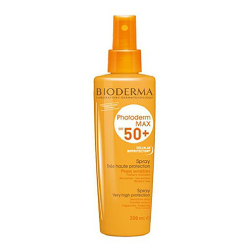 Bioderma Спрей Photoderm MAX, SPF 50+, 200 мл028556I Bioderma Спрей Photoderm MAX, SPF 50+, 200 мл028556IПредназначен для жирной кожи и проявляет свое действие на уровне клеточных структур. Средство обеспечивает качественную фотозащиту ДНК ядра и мембраны клеток. Спрей относится к солнцезащитной линии, которая обладает мощной антирадикальной активностью. Средство легко распределяется и не оставляет жирной пленки, обеспечивая оптимальную клеточную защиту длительного действия, борется с преждевременным старением кожи и обеспечивает защиту от солнечных ожогов. Спрей снижает риск возникновения пигментации в условиях экстремального высокогорья, южных широт или в первые дни пребывания на солнце.