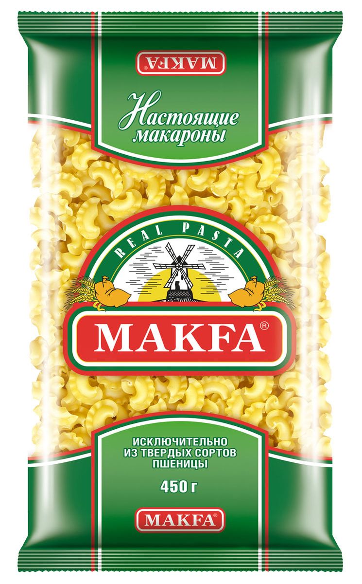 Makfa петушиные гребешки, 450 г238-4 Makfa петушиные гребешки, 450 г238-4Макароны MAKFA петушиные гребешки созданы для тех, кто ценит безупречный вкус и экономит время. Продукт позволит приготовить сытный и вкусный ужин всего за несколько минут, не опасаясь, что гребешки разварятся. Благодаря твердым сортам пшеницы, из которых были созданы макароны MAKFA, они прекрасно сохраняют форму и свои вкусовые качества при варке. Продукт высшего сорта прекрасно подходит в качестве гарнира к мясу и отлично сочетается с сырными соусами и томатной пастой.