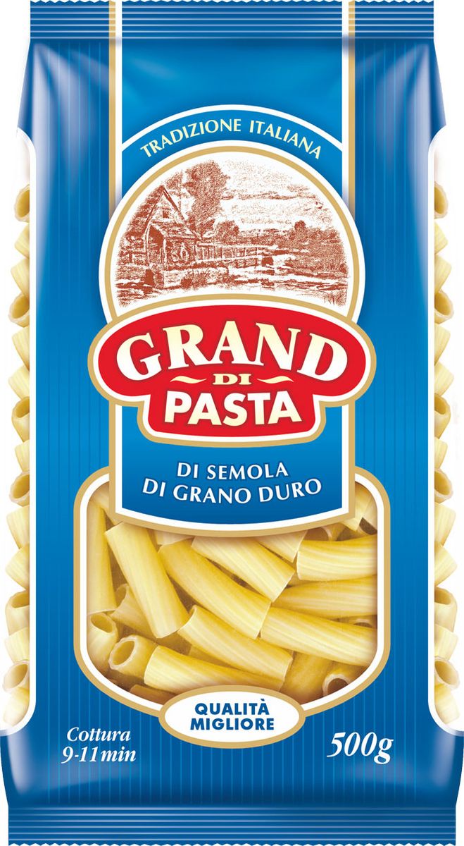Grand Di Pasta трубочки тубетти, 500 г1004-5 Grand Di Pasta трубочки тубетти, 500 г1004-5Изделия макаронные группы А, высшего сорта.