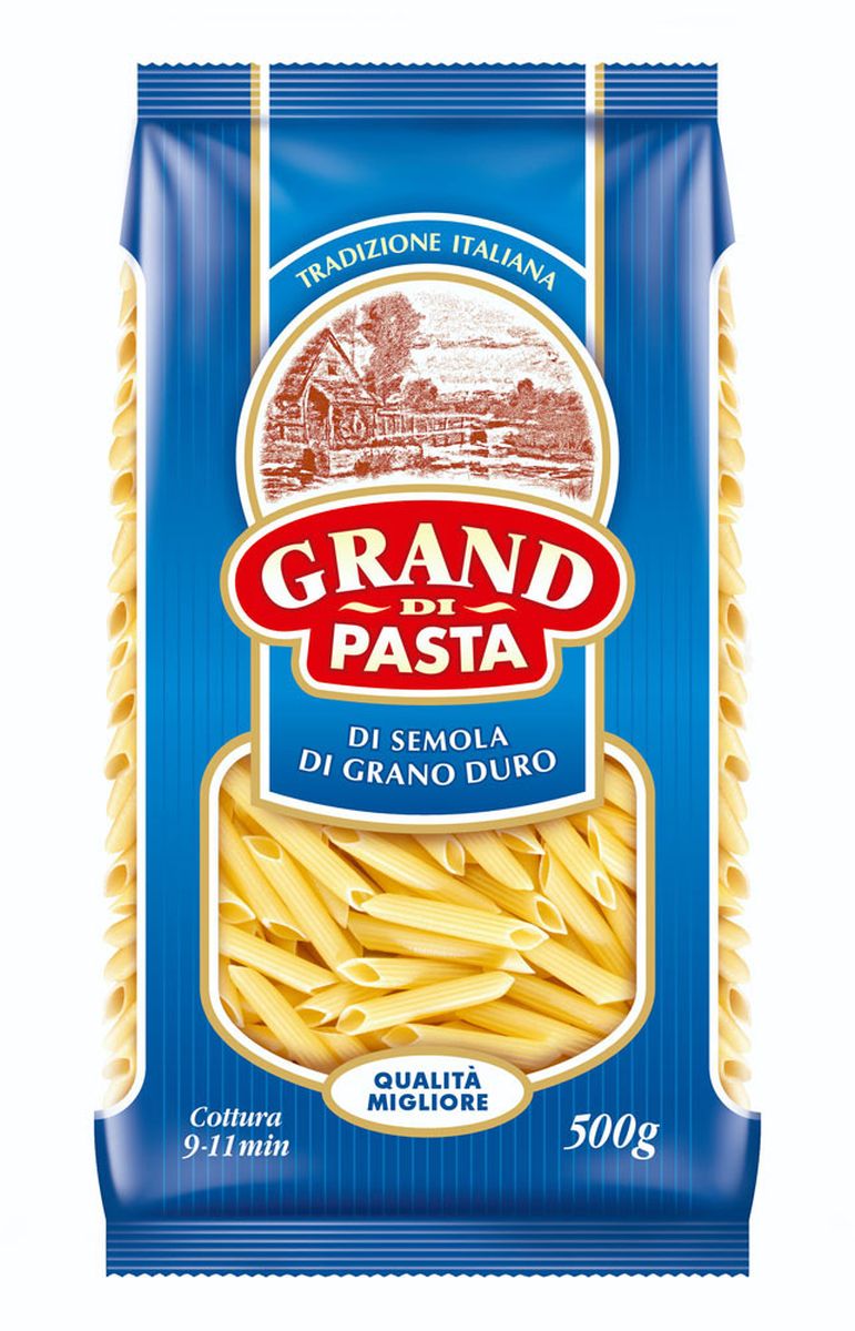 Grand Di Pasta перья пенне, 500 г1005-5 Grand Di Pasta перья пенне, 500 г1005-5Изделия макаронные группы А, высшего сорта.