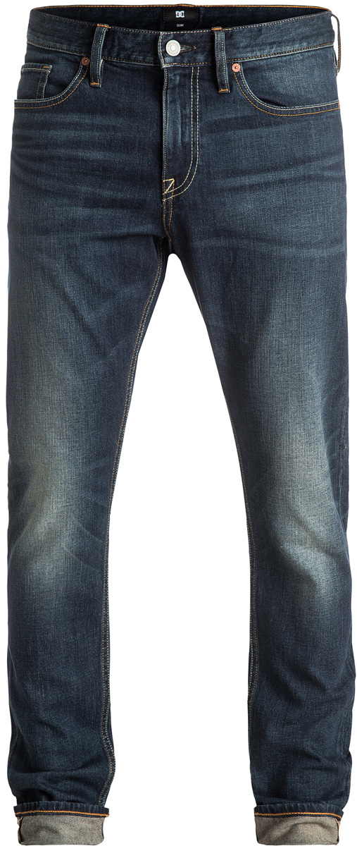 Джинсы мужские DC Shoes, цвет: синий. EDYDP03284-BNTW. Размер 30 (46)EDYDP03284-BNTW Джинсы мужские DC Shoes, цвет: синий. EDYDP03284-BNTW. Размер 30 (46)EDYDP03284-BNTWМужские джинсы DC Shoes изготовлены из эластичного денима средней плотности (406,8 г/кв. м). Модель имеет узкий и уютный, но не плотно облегающий крой. Застегивается на молнию и пуговицу в поясе. Модель имеет кокетку наоборот и стандартный пятикарманный крой: два вшитых кармана и один маленький накладной кармашек спереди, а также два накладных кармана сзади. Пояс оснащен шлевками для ремня, сзади имеется полиуретановая нашивка с перфорацией. В районе коленей и ширинки предусмотрены строчки-закрепки.