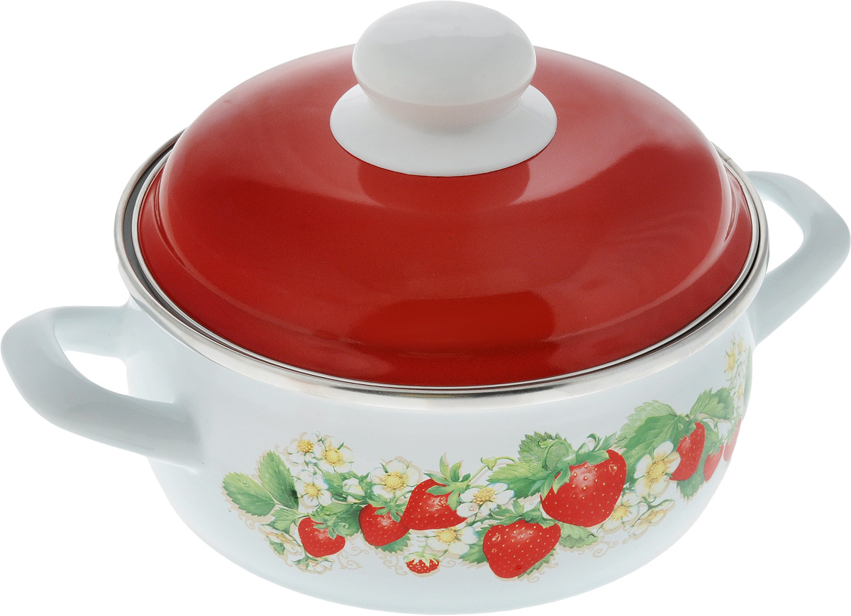 Кастрюля эмалированная Мetrot Клубника, с крышкой, 1,85 л169111 Кастрюля эмалированная Мetrot Клубника, с крышкой, 1,85 л169111Кастрюля Мetrot Клубника выполнена из стали с эмалированным покрытием. Внешние стенки оформлены ярким рисунком с клубникой.Эмалированная посуда инертна и устойчива к пищевым кислотам, не вступает во взаимодействие с продуктами и не искажает их вкусовые качества. Эмалевое покрытие, являясь стекольной массой, не вызывает аллергию и надежно защищает пищу от контакта с металлом. Кроме того, такое покрытие долговечно, оно устойчиво к механическому воздействию, не царапается и не сходит, а стальная основа практически не подвержена механической деформации, благодаря чему срок эксплуатации увеличивается.Кастрюля оснащена удобными ручками. В комплект входит крышка из стали, которая имеет удобную пластиковую ручку. Подходит для всех типов плит, включая галогеновые конфорки и индукционные плиты. Пригодна для посудомоечной машины.Диаметр кастрюли: 17,5 см.Высота стенок кастрюли: 8 см.Диаметр крышки: 16,5 см.