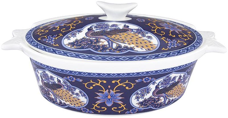 Блюдо для запекания Elan Gallery Павлин синий, с крышкой, 1,4 л181060 Блюдо для запекания Elan Gallery Павлин синий, с крышкой, 1,4 л181060Блюдо для запекания и сервировки Elan Gallery Павлин синий украсит ваш праздничный стол. Изделие выполнено из высококачественного фарфора и оформлено красочным изображением павлина. Размер этого блюда подходит и для подачи горячего, и для приготовления и хранения слоеных салатов.Соберите всю коллекцию предметов сервировки Павлин синий и ваши гости будут в восторге! Изделие имеет подарочную упаковку, поэтому станет желанным подарком для ваших близких!