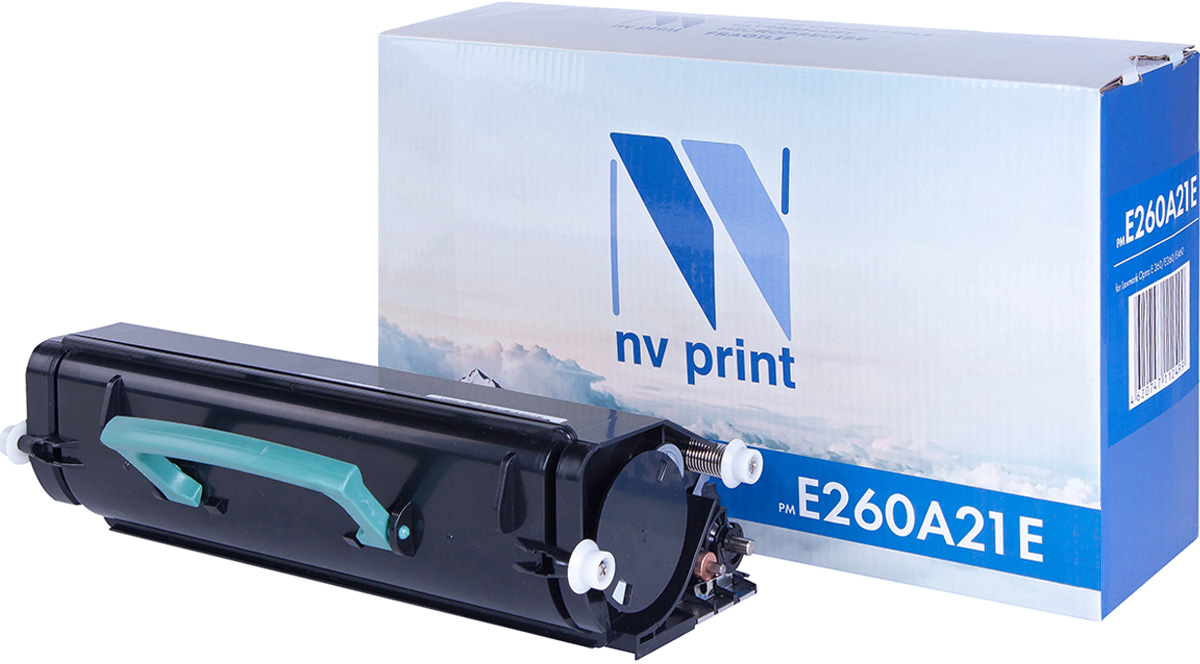 NV Print E260A21E, Black тонер-картридж для Lexmark Optra E 260/E360/E460NV-E260A21E NV Print E260A21E, Black тонер-картридж для Lexmark Optra E 260/E360/E460NV-E260A21EСовместимый лазерный картридж NV Print E260A21E для печатающих устройств Lexmark - это альтернатива приобретению оригинальных расходных материалов. При этом качество печати остается высоким. Картридж обеспечивает повышенную чёткость чёрного текста и плавность переходов оттенков серого цвета и полутонов, позволяет отображать мельчайшие детали изображения.Лазерные принтеры, копировальные аппараты и МФУ являются более выгодными в печати, чем струйные устройства, так как лазерных картриджей хватает на значительно большее количество отпечатков, чем обычных. Для печати в данном случае используются не чернила, а тонер.