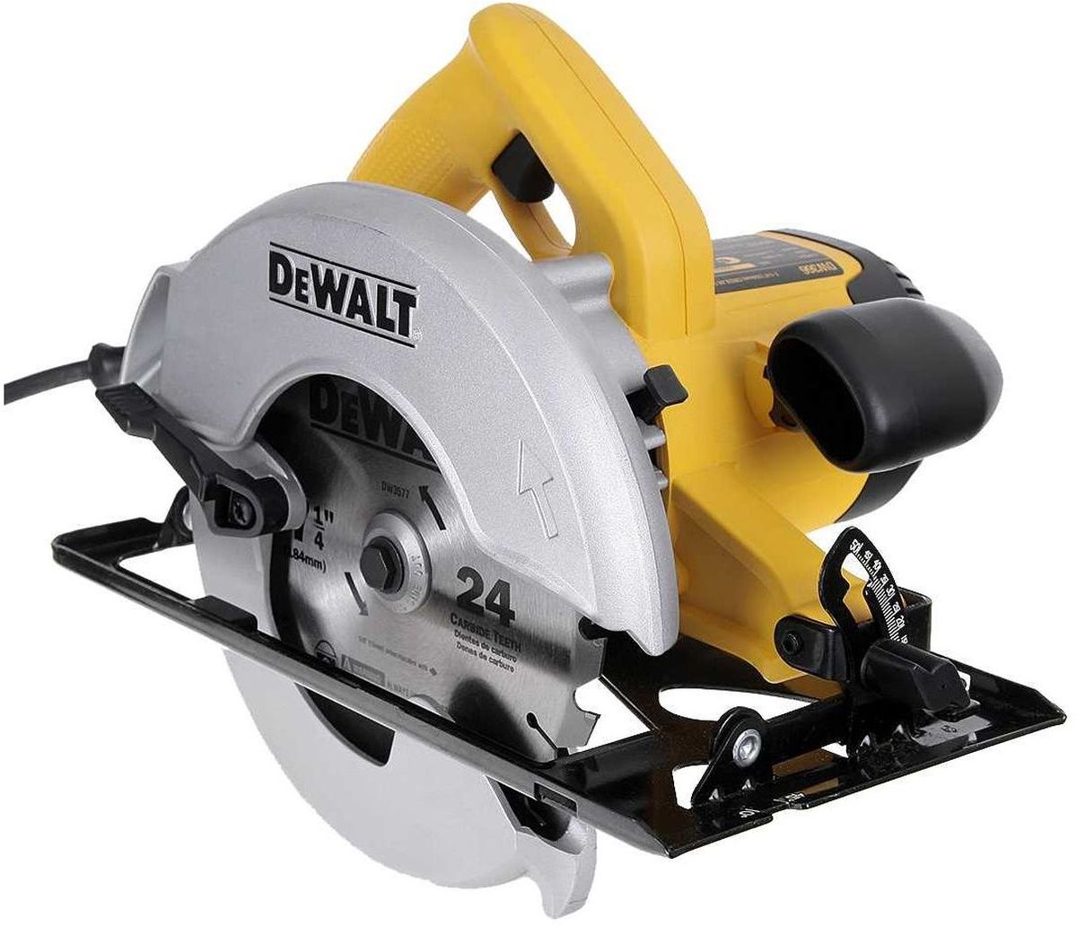 Пила дисковая DeWalt, электрическая. DW366DW366 Пила дисковая DeWalt, электрическая. DW366DW366Пила DeWalt - компактная, превосходно сбалансированная и простая в эксплуатации дисковая пила с глубиной пропила 60 мм. Надежный высокомоментный двигатель обеспечивает долговечность и мощность для работы на стройплощадках и в столярных мастерских. Эффективный канал пылеудаления для минимизации содержания пыли в воздухе при подключении к пылесосу или в мешок. Пила имеет превосходную балансировку, быструю и легкую регулировку глубины пропила и угла наклона. А также прочную и долговечную подошву из штампованной стали и две рукоятки для удобства управления.Выходная мощность: НД Вт. Диаметр посадочного отверстия: 16 мм. Угол наклона: 50 °.Макс. глубина реза 90°: 60 мм. Макс. глубина реза 45°: 45 мм. Держатель насадки: 42374 мм. Высота: 250 мм.