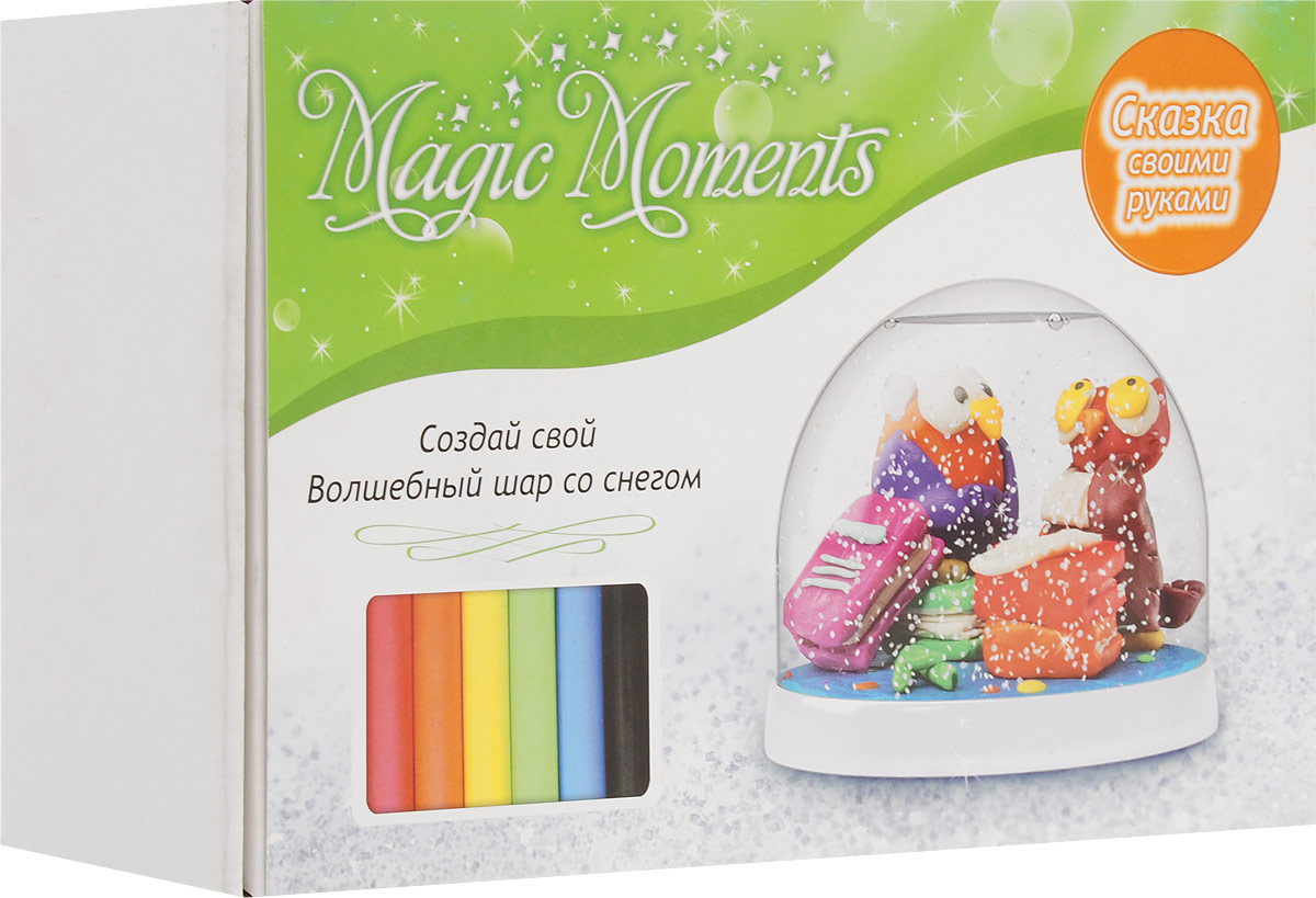 Magic Moments Набор для создания украшений Создай Волшебный шар со снегом Совы Зайчики