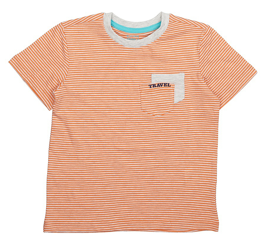 Футболка для мальчика Sela, цвет: персиковый. Ts-711/199-7213. Размер 116Ts-711/199-7213 Футболка для мальчика Sela, цвет: персиковый. Ts-711/199-7213. Размер 116Ts-711/199-7213Модная футболка для мальчика Sela выполнена из натурального хлопка с принтом в полоску и дополнена двумя накладными кармашками на груди. Модель прямого кроя подойдет для прогулок и дружеских встреч и будет отлично сочетаться с джинсами и брюками. Воротник изделия дополнен мягкой трикотажной резинкой.Мягкая ткань комфортна и приятна на ощупь. Яркий цвет модели позволяет создавать стильные образы.