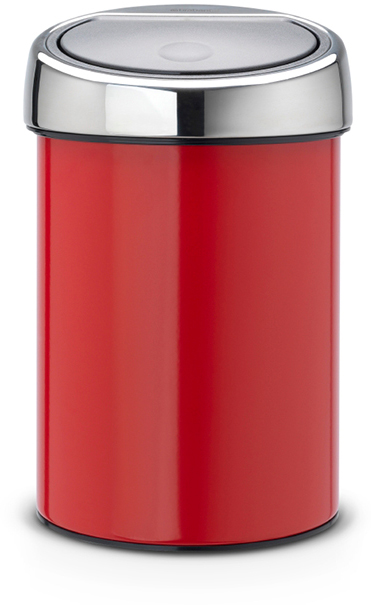 Бак мусорный Brabantia Touch Bin, цвет: красный, 3 л. 364426364426 Бак мусорный Brabantia Touch Bin, цвет: красный, 3 л. 364426364426Бесшумное открывание / закрывание крышки легким касанием - система Soft Touch. Удобная смена мешков для мусора - съёмная крышка из нержавеющей стали. Предусмотрено крепление к стене - бак поставляется в комплекте с настенным кронштейном из нержавеющей стали. Легко снимается с настенного кронштейна для тщательной очистки. Удобная очистка - прочное съемное внутреннее ведро из пластика. Предохранение пола от повреждений - пластиковый защитный обод. Бак изготовлен из коррозионностойких материалов - долговечность и удобство в очистке. Всегда опрятный вид - в комплекте идеально подходящие по размеру мешки для мусора PerfectFit (размер A).
