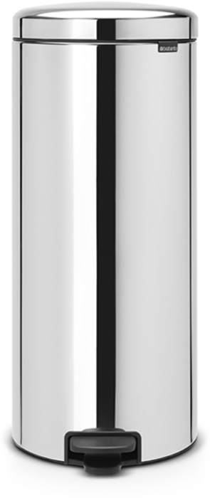 Мусорный бак с педалью Brabantia NewIcon, 30 л. 114762114762 Мусорный бак с педалью Brabantia NewIcon, 30 л. 114762114762Этот высокий вместительный бак с педалью на 30 литров – превосходное решение для большой семьи. Бесшумный – плавное закрывание крышки и необыкновенно мягкий ход педали.Не пропускает запах – плотно прилегающая крышка.Устойчивый – специальное устройство, предотвращающее опрокидывание бака.Не повреждает пол – нескользящее основание.Удобная очистка –съемное внутреннее металлическое ведро.Бак удобно перемещать – специальная ручка в блоке крепления крышки.Всегда опрятный вид – в комплекте идеально подходящие по размеру мешки для мусора PerfectFit (размер D). Сертификат соответствия концепции регенерации Cradle to Cradle.Изготовлен на 40% из переработанных материалов, подлежит вторичной переработке вместе с упаковкойна 98%. 10 лет гарантии и сервисное обслуживание.Brabantia c заботой о вашем доме и планете. Добрые дела сегодня – залог счастливого завтра. Мусорные баки с педалью newIcon не только безупречно красивы, они еще и надежные работники! Покупая этот бак, вы вносите вклад в крупнейший проект по очистке мирового океана от пластикового мусора, реализуемый организацией Ocean Cleanup. При продаже каждого бака Brabantia осуществляет благотворительный вклад в проект. Разве это не здорово?