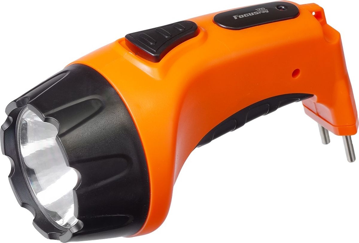 Фонарь ручной FOCUSray, цвет: оранжевый. FR-1210FR-1210 Фонарь ручной FOCUSray, цвет: оранжевый. FR-1210FR-1210Корпус ручного фонаря FOCUSray выполнен из прочного пластика. Фонарь имеет 1 светодиод мощностью 1 Вт. Фонарь оснащен вcтроенной зарядкой от сети 220 В.Размер: 15,5 х 7 х 7,5 см.Дальность свечения: до 200 м.Источник питания: свинцово-кислотный аккумулятор 4В 0,8 а/ч.Время работы: до 240 минут.