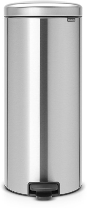 Бак мусорный Brabantia NewIcon, с педалью, цвет: стальной матовый, 30 л. 114380114380 Бак мусорный Brabantia NewIcon, с педалью, цвет: стальной матовый, 30 л. 114380114380Этот высокий вместительный бак с педалью на 30 литров – превосходное решение для большой семьи. Бесшумный – плавное закрывание крышки и необыкновенно мягкий ход педали.Не пропускает запах – плотно прилегающая крышка.Устойчивый – специальное устройство, предотвращающее опрокидывание бака.Не повреждает пол – нескользящее основание.Удобная очистка –съемное внутреннее пластиковое ведро.Бак удобно перемещать – специальная ручка в блоке крепления крышки.Всегда опрятный вид – в комплекте идеально подходящие по размеру мешки для мусора PerfectFit (размер D). Сертификат соответствия концепции регенерации Cradle to Cradle.Изготовлен на 40% из переработанных материалов, подлежит вторичной переработке вместе с упаковкойна 98%. 10 лет гарантии и сервисное обслуживание.Brabantia c заботой о вашем доме и планете. Добрые дела сегодня – залог счастливого завтра. Мусорные баки с педалью newIcon не только безупречно красивы, они еще и надежные работники! Покупая этот бак, вы вносите вклад в крупнейший проект по очистке мирового океана от пластикового мусора, реализуемый организацией Ocean Cleanup. При продаже каждого бака Brabantia осуществляет благотворительный вклад в проект. Разве это не здорово?