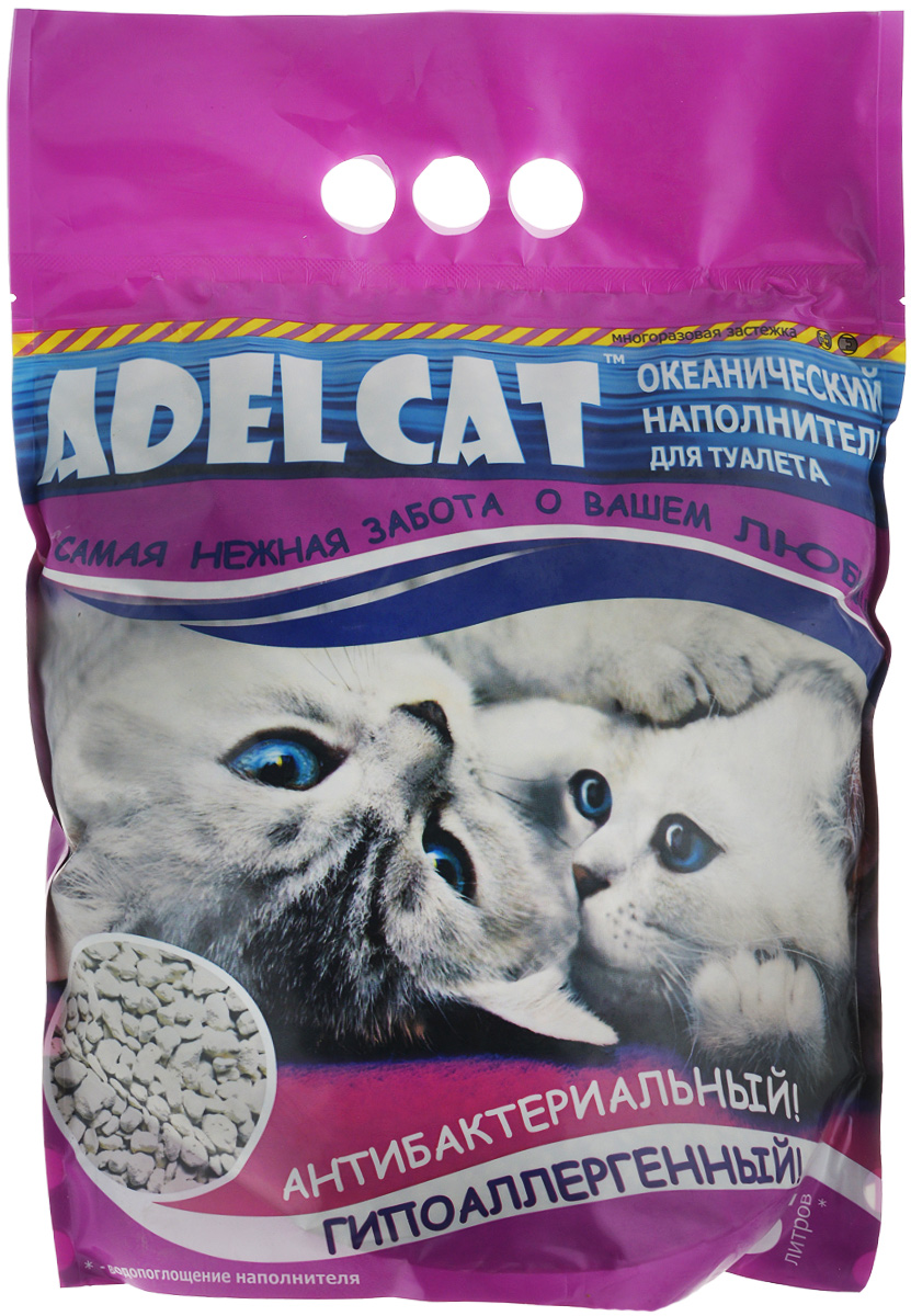 Наполнитель для кошачьего туалета Adel Cat, океанический, 5 л990175 Наполнитель для кошачьего туалета Adel Cat, океанический, 5 л990175Наполнитель для кошачьего туалета Adel Cat подходит для всех типов кошек и котов, а также для котят. Наполнитель имеет превосходную впитываемость и безупречный результат. Специально подобранный размер гранул позволяет обеспечить максимальный комфорт и удобство для пушистого питомца и его хозяина. Природные сорбенты активно впитывают жидкость, не прилипают к шерсти и абсолютно безопасны. Преимущества: - экономичный, - эффективно поглощает влагу, - нейтрализует микробы и бактерии, - обладает природными дезинфицирующими свойствами. Одна упаковка наполнителя рассчитана на поглощение влаги не менее 5 литров.