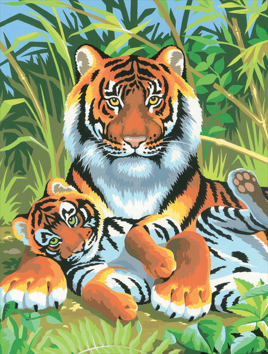 KSG Картина по номерам Тигры