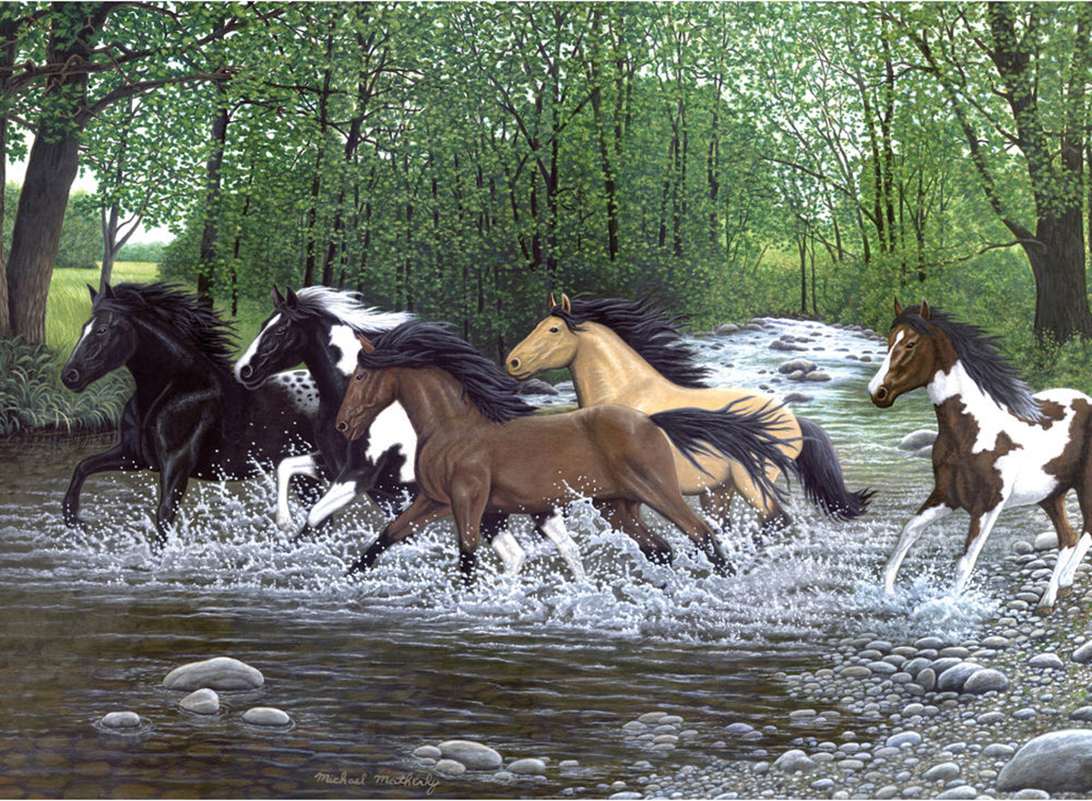 Royal & Langnickel Картина по номерам Бегущие лошади