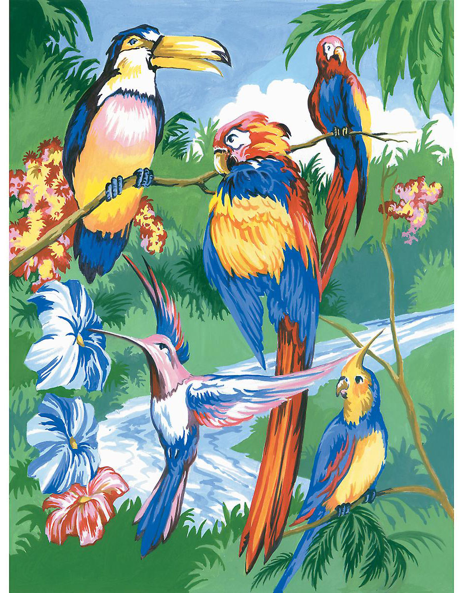 Royal & Langnickel Картина по номерам Тропические птицы