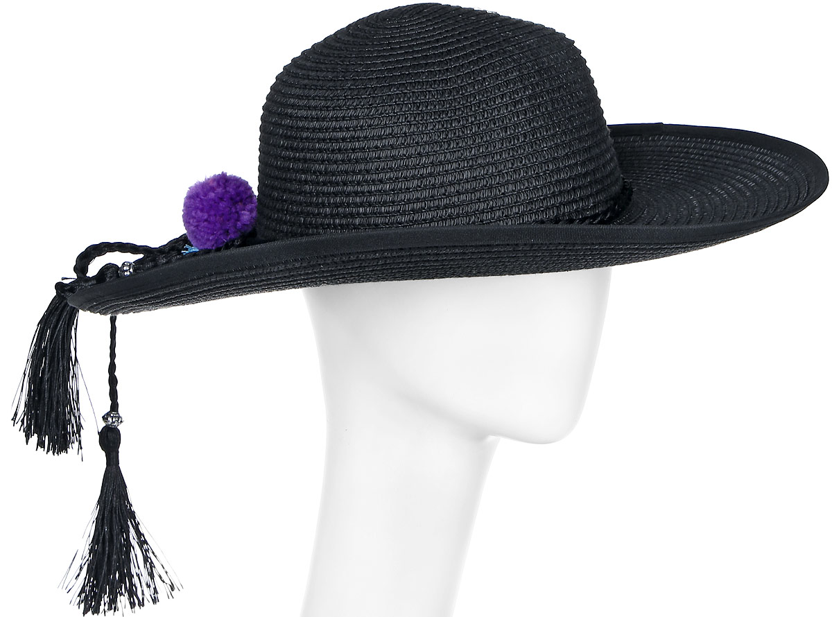 Шляпа женская Модные истории, цвет: черный. 4/0052/030. Размер универсальный