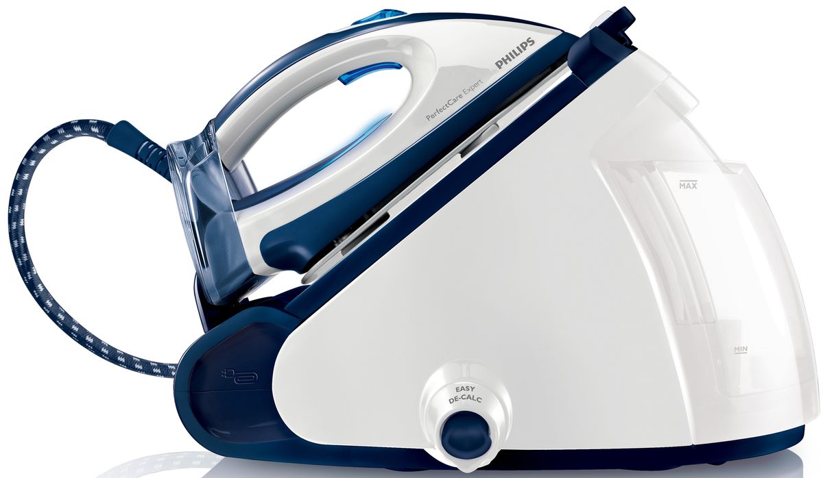 Philips PerfectCare Expert GC9231/02 парогенератор с OptimalTempGC9231/02 Philips PerfectCare Expert GC9231/02 парогенератор с OptimalTempGC9231/02Парогенератор GC9231/02 обладает опцией OptimalTemp, которая устанавливает температуру, идеальную для любых тканей, подошва SteamGlide обеспечивает прекрасное скольжение без риска царапин и зацепок, а мощная подача пара позволит вам справиться с любыми складками. OptimalTemp — идеальное сочетание пара и температурыОдна оптимальная настройка для всех типов тканей. Всегда идеальное соотношение объема пара и температуры благодаря:усовершенствованному процессору Smart Control для поддержания необходимого уровня парообразования и температурного режима;сверхмощной циклонической камере для постоянной мощной подачи пара при глажении любых типов тканей. Одна оптимальная настройка для всех типов тканей: 100% удобство в использовании, регулировка температуры не требуется 100% бережный уход для всех тканей (допускающих глажение)100% быстрое глажение всех типов тканей — ни один утюг не справится быстрее Протестировано и одобрено независимыми экспертами по тканямБыстрое и мощное глажение: Давление пара до 6 бар Съемный резервуар для воды 1,5 л, до 2 часов глажения Постоянная подача пара до 120 г/мин и паровой удар 310 г Готов к работе через 2 минуты с возможностью добавления воды в любое время Очистка от накипи, эффективное удаление известковых отложений Подошва SteamGlide