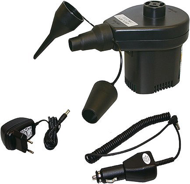 Насос для надувных кроватей High Peak Akku Elektropumpe, цвет: черный, 12В/220В49718 Насос для надувных кроватей High Peak Akku Elektropumpe, цвет: черный, 12В/220В49718Универсальный насос High Peak Akku Elektropumpe применяется для накачивания надувных кроватей. Может как надувать, так и сдувать кровать. Насос работает от прикуривателя в машине или от розетки в 220 вольт. В комплект входят три адаптера на разные диаметры клапанов.