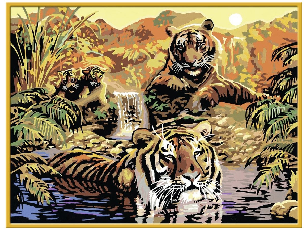 Ravensburger Картина по номерам Тигры