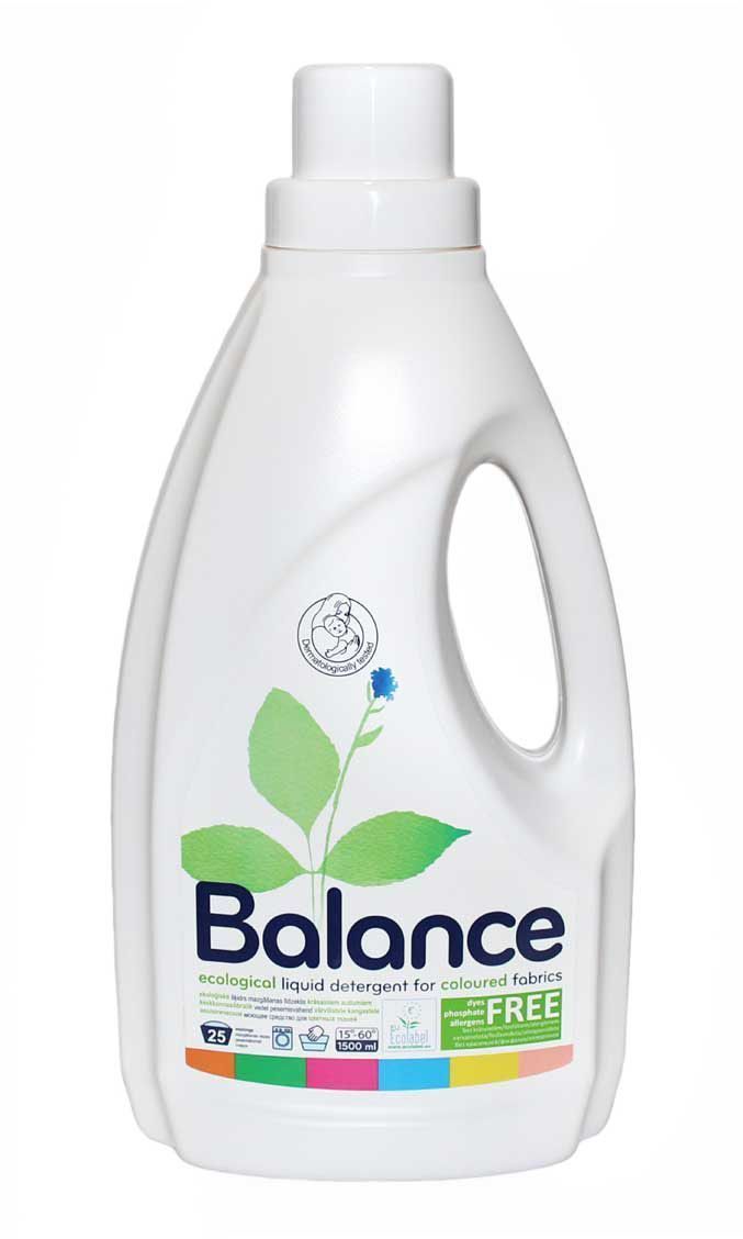 Средство для стирки Balance, для цветного белья, гипоаллергенное, 1,5 л534784 Средство для стирки Balance, для цветного белья, гипоаллергенное, 1,5 л534784Экологическое моющее средство для цветных тканей Balance не содержит красителей, ароматизаторов и фосфатов. Рекомендовано дерматологами для стирки детской одежды, а также одежды людей с чувствительной кожей и кожей, склонной к аллергии. Безопасно и эффективно отстирывает все виды тканей при +15-60°C. Не повреждает ткань и помогает сохранить цвет. Средство предназначено для стирки цветных тканей всех видов: хлопка, льна, шелка, шерсти, вискозы, нейлона и других тканей. Подходит как для ручной, так и для стирки в автоматической машине. Состав: : 5-15 % анионных ПАВ, <5 % неионогенные ПАВ, <5 % мыла, ферменты, консервант (benzisothiazolinone, laurylamine dipropylenediamine).