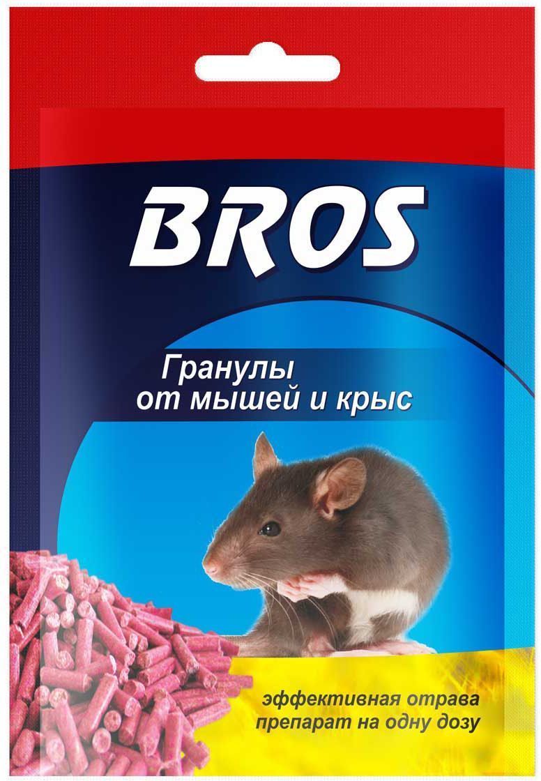 Гранулы от крыс и мышей BROS, пакет, 90 г706564 Гранулы от крыс и мышей BROS, пакет, 90 г706564BROS Гранулы от крыс и мышей (пакет). Высокую эффективность препарата обеспечивают: 1-пищевая привлекательность для грызунов 2-замедленное действие, 4 - 5 дней после подачи, приводит к тому, что грызуны не ассоциируют отраву с гибелью других особей. 3-Примененные мумифицирующие вещества замедляют разложение мертвых особей. 90 гр.Готовая к применению приманка в виде гранул для борьбы с серыми крысами и домовыми мышами. Высокая эффективность препарата связана с привлекательностью запаха и вкуса приманки для грызунов; медленным действием препарата, проявляющимся в течение 4-5 дней с момента применения средства, гарантирующим то, что грызуны не связывают гибель сородичей с потреблением отравы.Средство имеет бальзамирующие свойства и содержит вещество, предотвращающее случайное проглатывание людьми и домашними животными.Применение: Средство в виде готовой приманки, независимо от вида грызунов, поместить по 10 - 20 г в сухих местах в небольшие емкости (лотки, коробки, специальные контейнеры) или на подложки из плотной бумаги, полиэтилена, пластика. Емкости с приманкой разместить в местах обитания серых крыс и домовых мышей, на путях перемещения грызунов (прежде всего в углах, вдоль стен и перегородок, под мебелью, вблизи нор). Расстояние между точками раскладки емкостей с приманкой: от 1 до 5 м, в зависимости от площади помещения, его захламленности, а также вида и численности грызунов. При высокой численности грызунов расстояние между точками раскладки приманки следует сократить до 1 - 3 м, размещая средство небольшими порциями. Места раскладки следует осматривать через 2 дня после первой раскладки, затем один раз в неделю, восполняя приманку по мере ее поедания. Обработка объекта (помещения) заканчивается, когда приманка остается несъеденной во всех местах ее раскладки, что указывает на исчезновение грызунов. Окончательное уничтожение вредителей происходит через 10 - 15 дней после начала применения препарата. ВНИМАНИЕ: грызуны очень осторожны и имеют прекрасное обоняние, поэтому посуда, применяемая для отравы, не должна иметь никаких запахов (то же относится к перчаткам и иному снаряжению, применяемому при раскладывании препарата).Состав: действующее вещество бромадиолон - 0,005%, денатония бензоат (битрекс), краситель, пищевая основа до 100%.