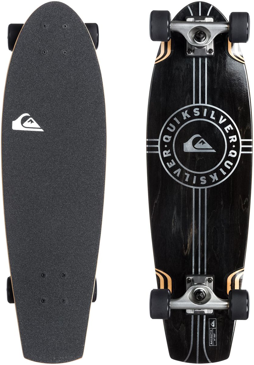 Лонгборд Quiksilver Beauty, дека 73,5 х 21,5 смEGLQSLSBLK-KVD0 Лонгборд Quiksilver Beauty, дека 73,5 х 21,5 смEGLQSLSBLK-KVD0Лонгборд Quiksilver Beauty оснащен декой, выполненной из натурального дерева. Сверху дека покрыта зернистым материалом для лучшей устойчивости на доске. Доска высокая - для хорошей скорости и плавной езды. Подшипники обеспечивают низкий уровень шума и меньшую вибрацию. Верхняя часть доски оформлена логотипом торговой марки Quiksilver. Нижняя часть также декорирована логотипом фирмы. Металлическая рама обеспечивает надежность и долговечность. Лонгборд - это отдельная ветка развития скейтборда, акцентом которой является скорость, устойчивость, улучшенные ходовые качества доски, в отличие от классического скейтборда, задачей которого является агрессивное, трюковое катание, прыжки с различными комбинациями вращений доски или райдера. Из особенностей лонгборда можно отметить удлиненную колесную базу и деку, более мягкие и увеличенные колеса. Подобная конструкция лонгборда позволяет райдеру развивать большие скорости, чувствовать себя на доске более стабильно, при этом двигаться мягко, практически не замечая мелкие дефекты асфальта.