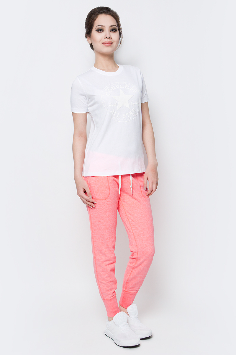 Футболка женская Converse Knitted SS Crew Tee, цвет: белый. 10003593102. Размер L (48)10003593102 Футболка женская Converse Knitted SS Crew Tee, цвет: белый. 10003593102. Размер L (48)10003593102Футболка Converse - оптимальный вариант для активного отдыха и повседневного использования. Модель выполнена из хлопка, что обеспечивает максимально комфортные ощущения во время использования. Крупный принт на груди придает изделию оригинальность.