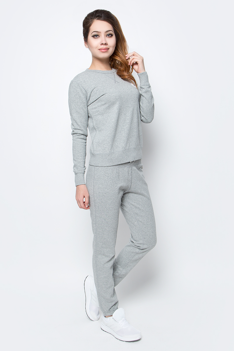 Толстовка женская Converse Knitted LS crew, цвет: серый. 10003921035. Размер L (48)10003921035 Толстовка женская Converse Knitted LS crew, цвет: серый. 10003921035. Размер L (48)10003921035Толстовка женская Converse изготовлена из мягкого натурального хлопка. Модель выполнена с длинными рукавами и круглым воротом. Толстовка дополнена эластичными резинками по низу изделия и на манжетах рукавов.