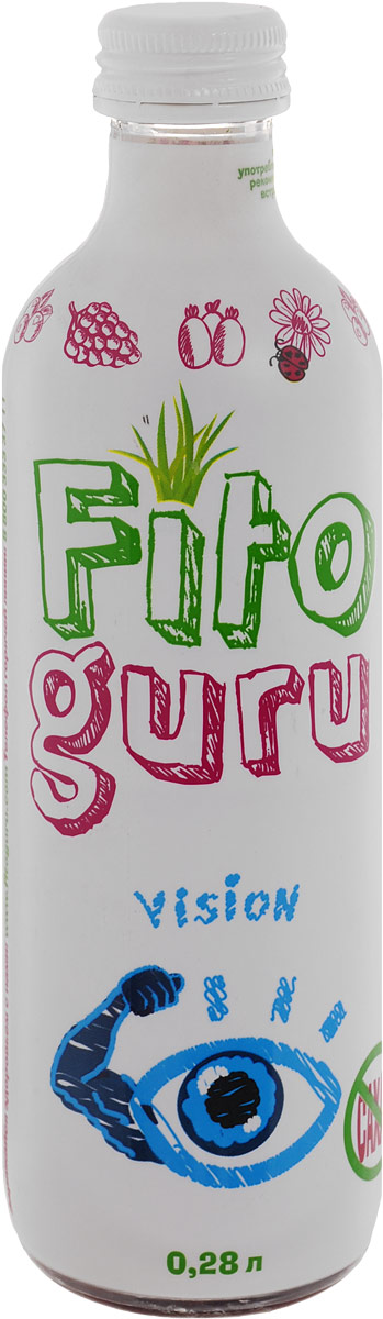 Fitoguru Vision черника, хризантема, китайский лимонник, 280 мл4680006470012 Fitoguru Vision черника, хризантема, китайский лимонник, 280 мл4680006470012Fitoguru Vision с черникой повышает остроту зрения. Улучшает цвето- и световосприятие, помогает бороться с преждевременным разрушением сетчатки. В каждой бутылке гарантировано 50% суточной нормы биологически активных веществ для зоркости глаз.Повышаем зоркость:Черника - помогает сохранить зрение, снижает усталость и раздражение. Она богата антоцианами, которые питают и защищают кровеносные сосуды.Биологически активные флавоноиды плодов дерезы китайской улучшают зрение и обладают ярко выраженным антиоксидантным действием. Лимонник китайский - оказывает значительное влияние на остроту зрения. Способствует значительному улучшению зрения в темное время суток.Флавоноиды красного винограда позитивно влияют на состояние капилляров, снижая их хрупкость. Обладают ярко выраженным антиоксидантным действием, благотворно влияют на сосудистую систему глаз, улучшая кровоснабжение.Лютеин хризантемы улучшает трофику тканей, активизирует клеточные и гуморальные механизмы иммунитета на уровне капилляров.