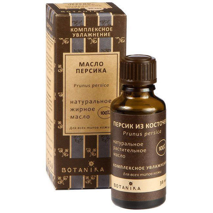 Botanika жирное масло Персика из косточек для всех типов кожи, 30 мл00007830 Botanika жирное масло Персика из косточек для всех типов кожи, 30 мл00007830Латинское название Prunus persica kernel oil. Упругость и тонус (содержит омега 9). Получают из косточек плодов персикового дерева, родиной которого считается Китай. Широко распространено в странах с теплым умеренным климатом. В состав популярного косметического продукта входят витамины А, Р, Е, С, группы В, каротиноиды, токоферолы, фосфолипиды, калий, кальций, фосфор, железо, олеиновая, линолевая, пальмитиновая кислоты.