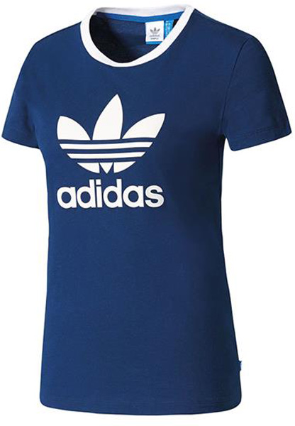 Футболка женская Adidas Trefoil Tee, цвет: синий. BK2095. Размер 38 (46)BK2095 Футболка женская Adidas Trefoil Tee, цвет: синий. BK2095. Размер 38 (46)BK2095Эффектная женская футболка Adidas в спортивном стиле. Модель из мягкого хлопкового трикотажа с круглым вырезом украшена Трилистником на груди.Рифленый округлый ворот.Внутренний шов ворота обработан контрастной тесьмой.Силиконовый Трилистник на лицевой стороне.Тонкий трикотаж: 100% хлопок.Приталенный крой.
