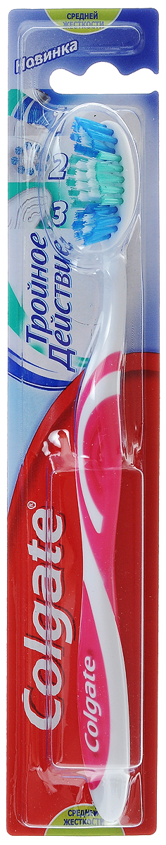 Colgate Зубная щетка Тройное действие, средней жесткости, цвет: малиновыйFCN21589_малиновый Colgate Зубная щетка Тройное действие, средней жесткости, цвет: малиновыйFCN21589_малиновыйColgate Зубная щетка Тройное действие, средней жесткости, цвет: малиновый