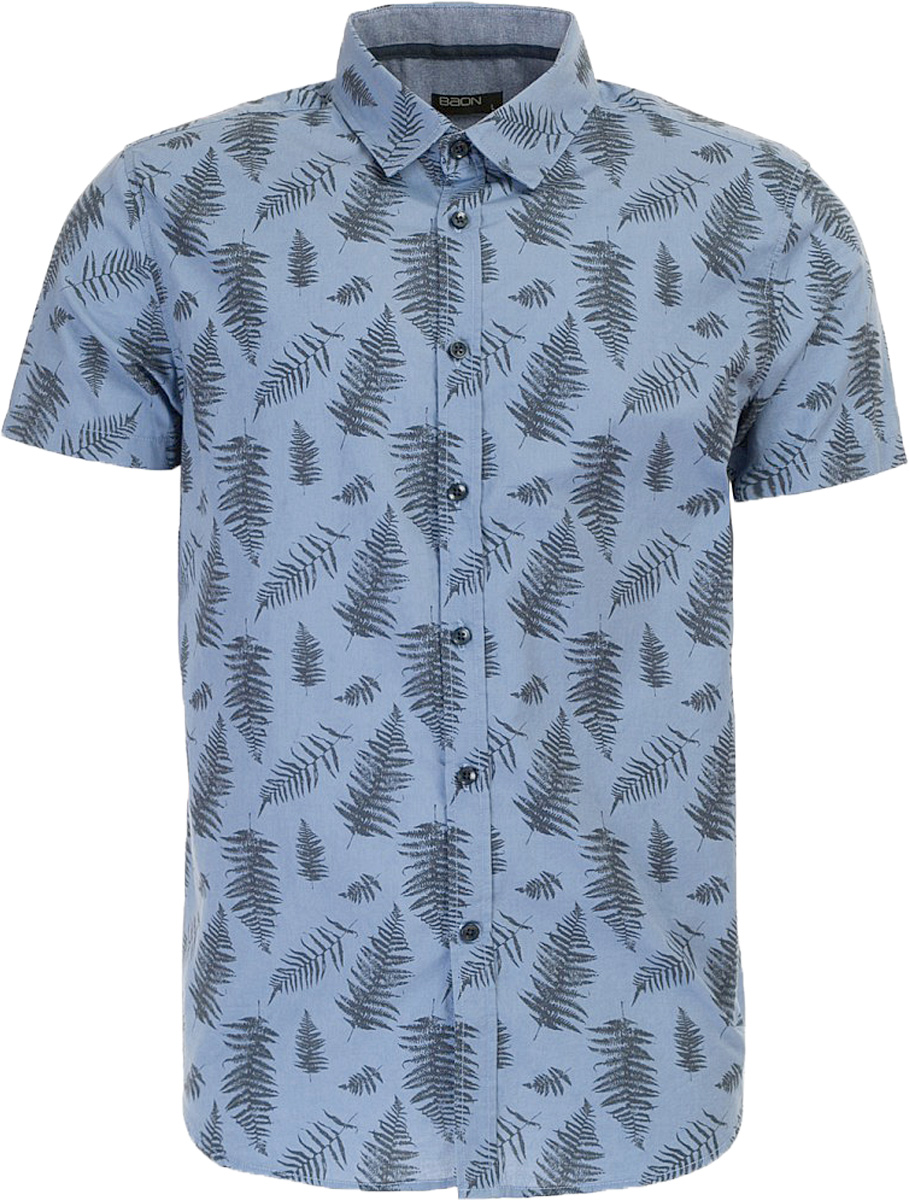 Рубашка мужская Baon, цвет: синий. B687011_Deep Navy Printed. Размер M (48)B687011_Deep Navy Printed Рубашка мужская Baon, цвет: синий. B687011_Deep Navy Printed. Размер M (48)B687011_Deep Navy PrintedРубашка мужская Baon выполнена из натурального материала. Модель с отложным воротником и короткими рукавами застегивается на пуговицы.